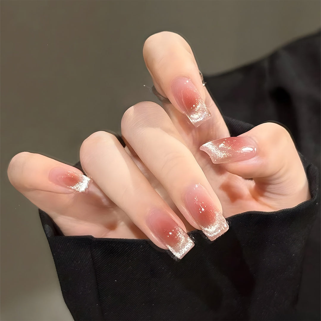 Glamorous artificial nail set with glitter and glamour accents Kalsten