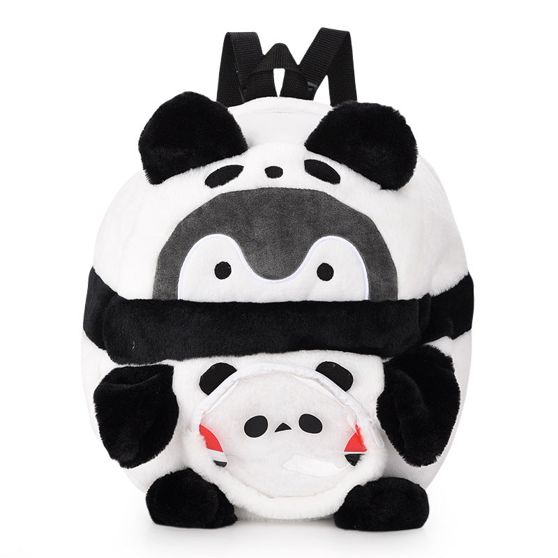 Plush Backpack with Playful Panda Design Kalsten