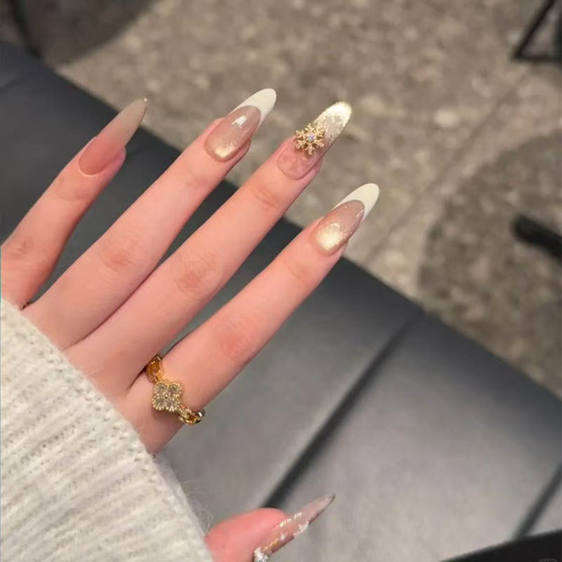 Glittery French Tip Nail Art