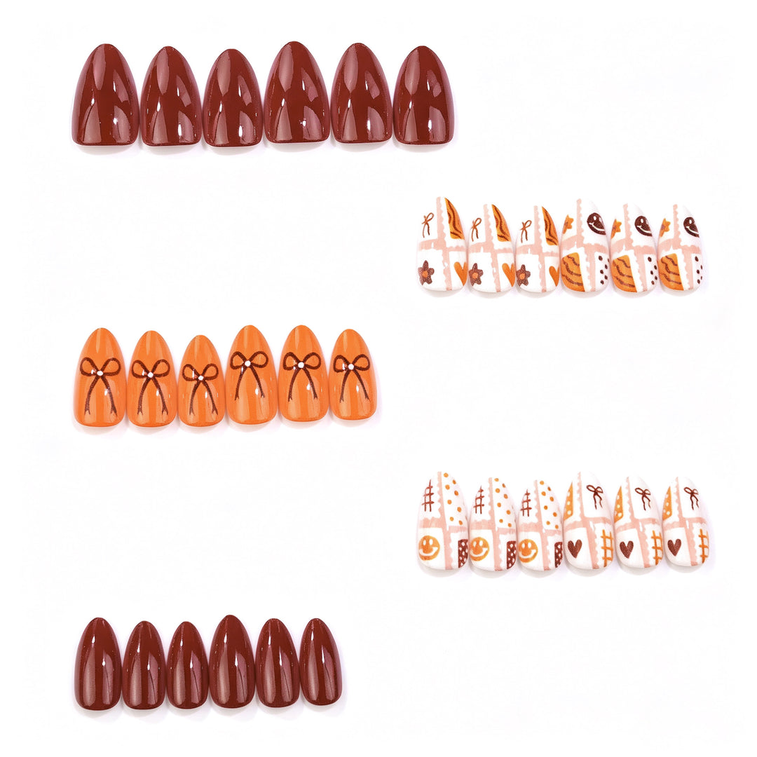 Artistic Gourmet Dessert-Themed Press-On Nail Art Set Kalsten