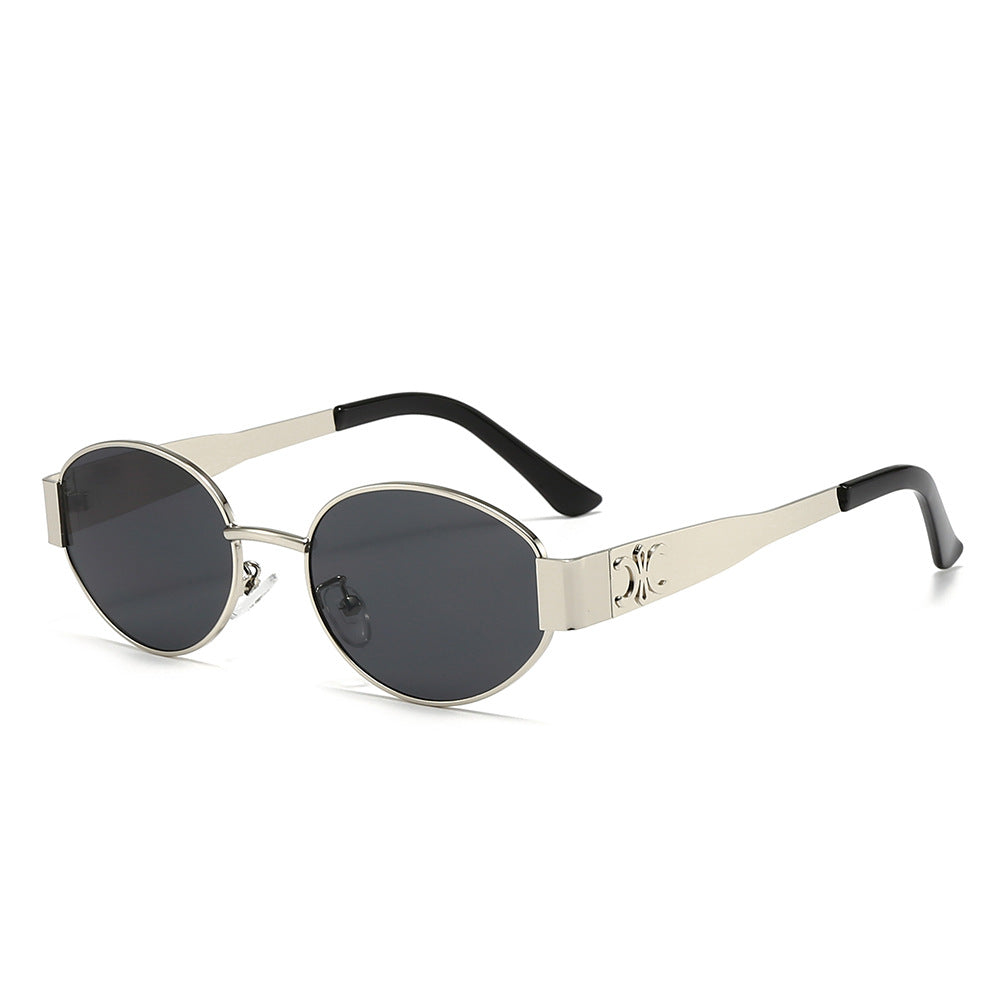 Women's designer sunglasses with elegant oval frame and unique accents Kalsten