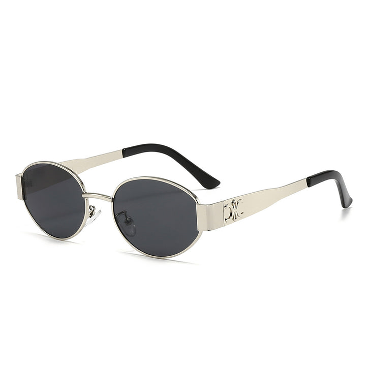 Women's designer sunglasses with elegant oval frame and unique accents Kalsten