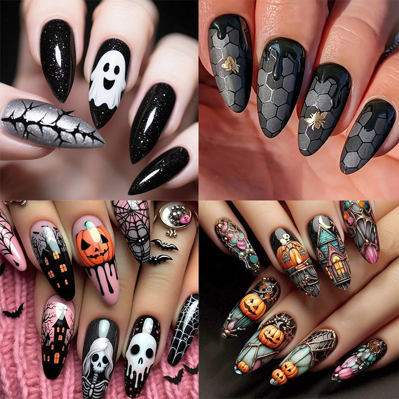 Halloween Themed Spooky Nail Art Kalsten