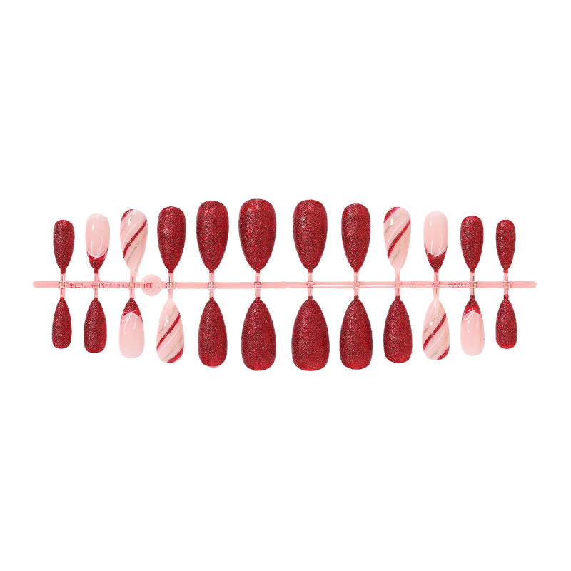 Elegant Glittering Press-On Nail Set Kalsten