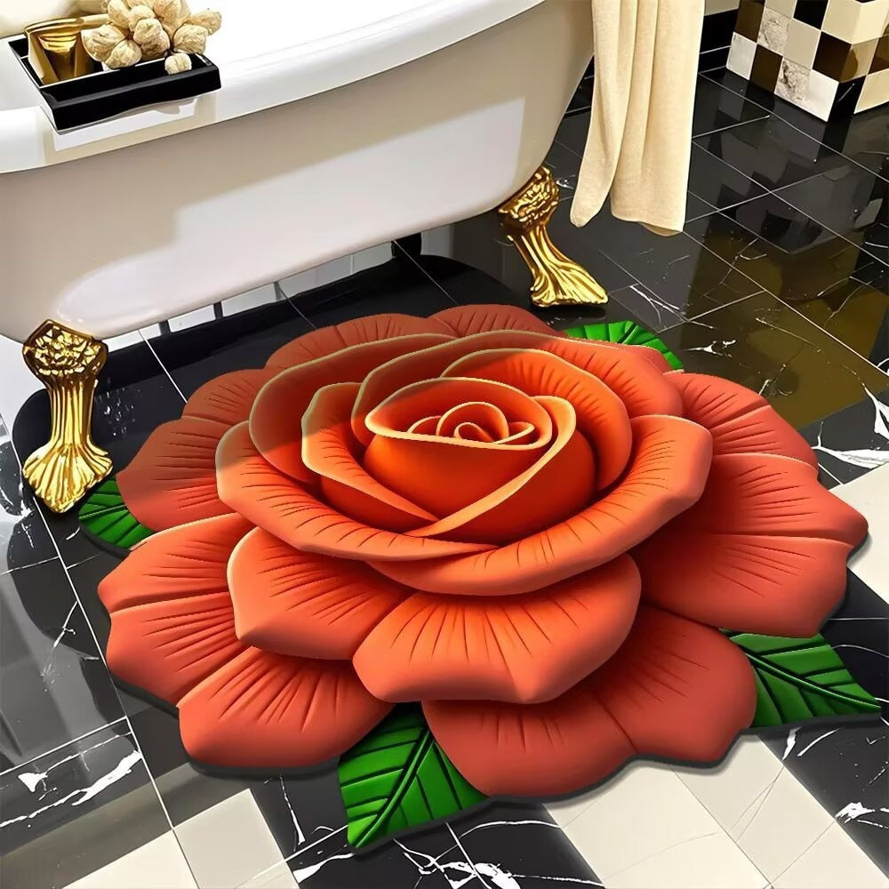 Floral-Themed 3D Area Rug Kalsten
