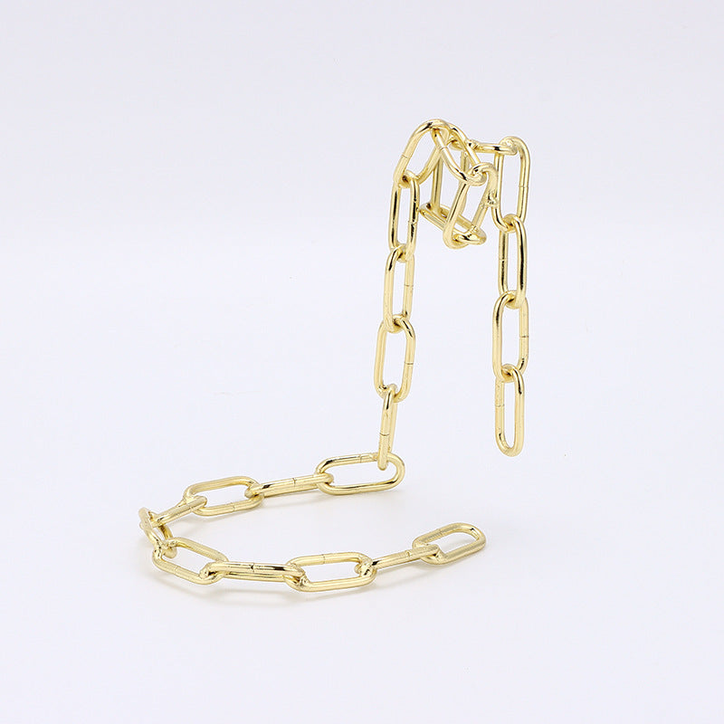 Balancing Chain Wine Bottle Holder Sculpture Display Stand