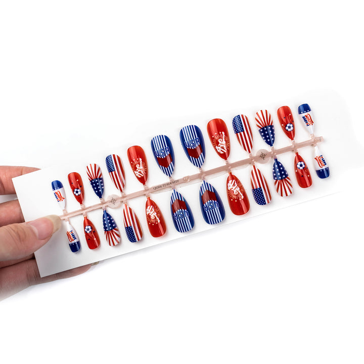 Soccer-Themed Press-On Nail Art Set
