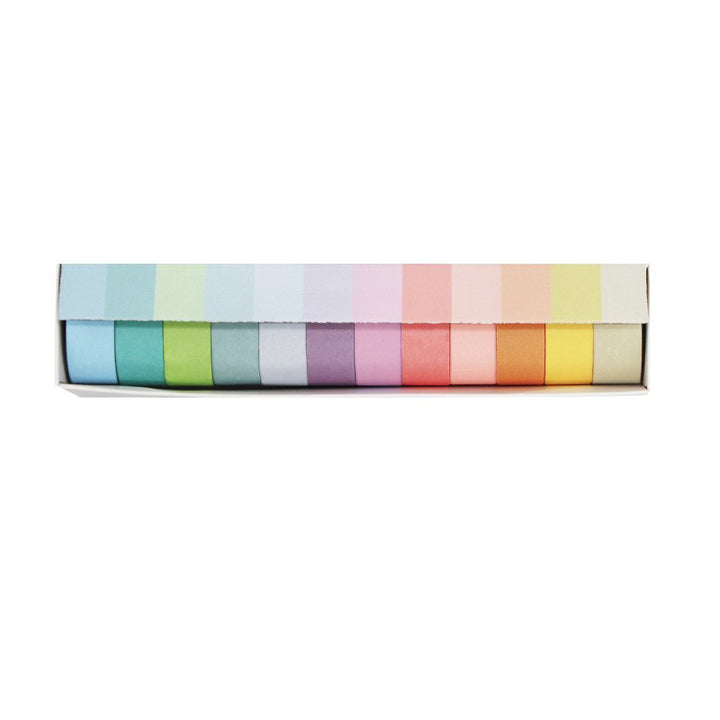 Pastel Washi Masking Tape Set Multi-Roll Assorted Widths Reusable Decorative Craft Tape