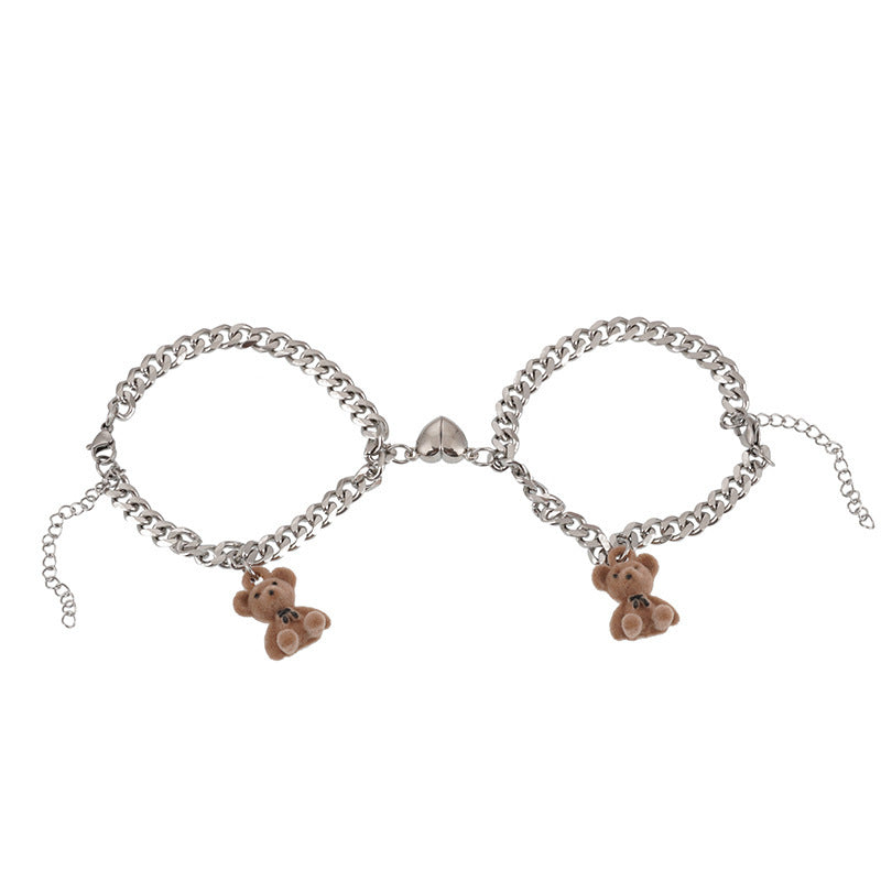 Playful necklace with bear charms Kalsten