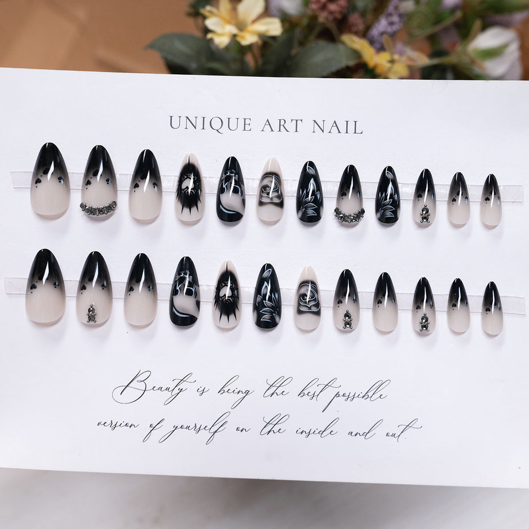 Artistic Stiletto Press-On Nails