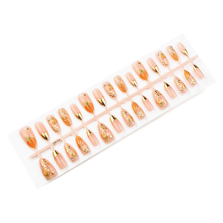 Autumn-Inspired Press-On Nail Art Set Kalsten