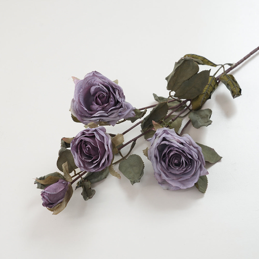 Elegant Faux Floral Rose Stem