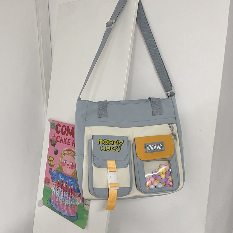 Whimsical Multi-Compartment Messenger Bag Kalsten