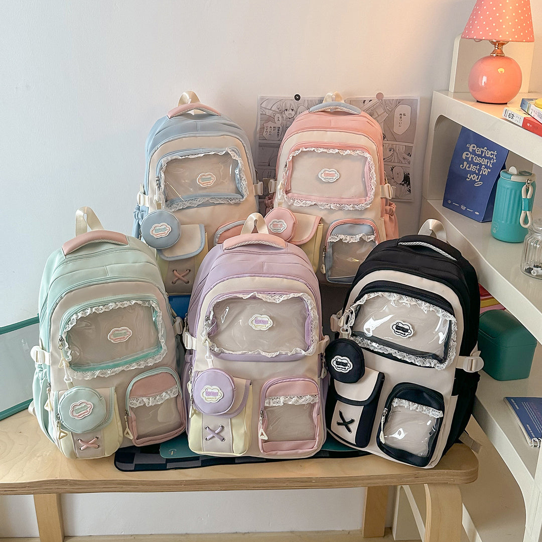 Cute Decorative Multi-Pocket Backpack Kalsten