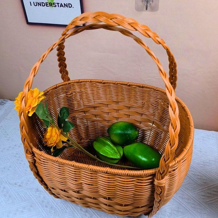 Handwoven Natural Wicker Storage Basket Kalsten