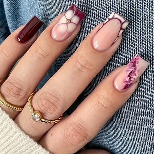 Creative 3D Bow and Pearl Nail Extensions Kalsten