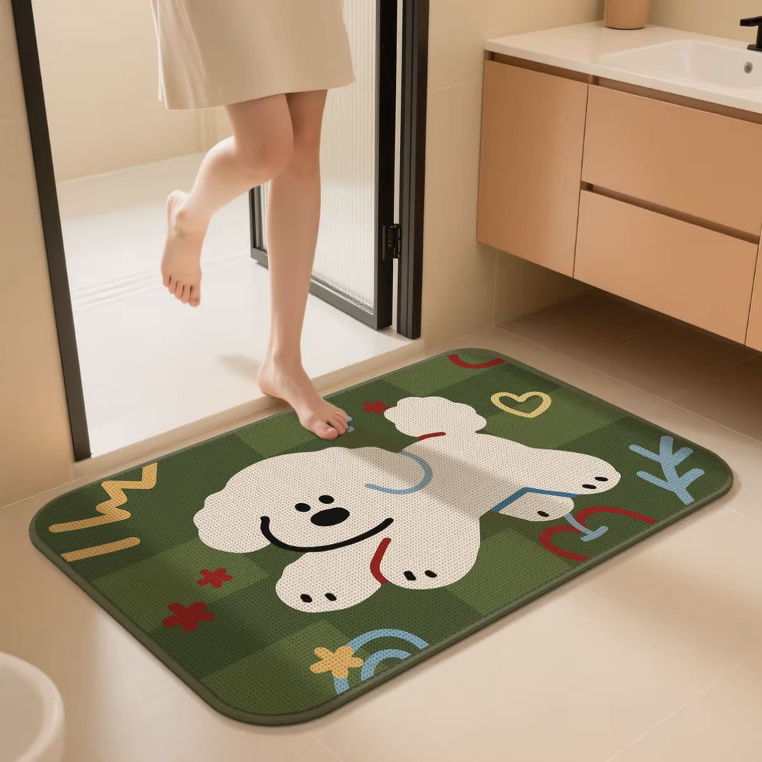 Cat-Themed Plush Doormat for Home Entryway