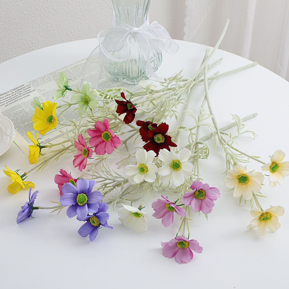 Elegant artificial flower bouquet with intricately detailed blooms