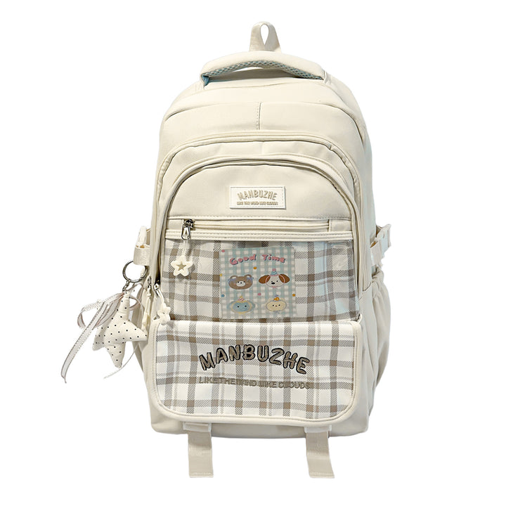 Trendy Spacious Backpack with Transparent Pocket Kalsten