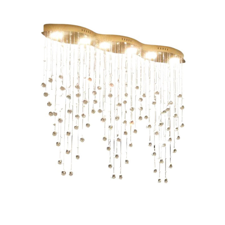 Crystal Raindrop Ceiling Light Fixture