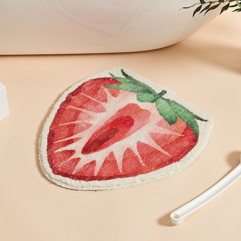 Plush Lemon Shaped  Bath Mat