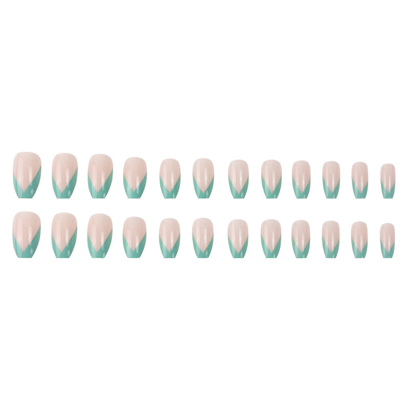 Stylish French Tip Stiletto Press-On Nails Kalsten