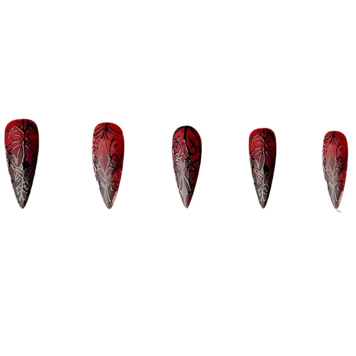 Elaborate Gothic Stiletto Nail Enhancements Kalsten