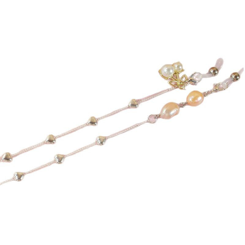 Elegant jewelry ribbon with pearls and silver accents Kalsten