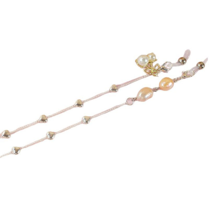 Elegant jewelry ribbon with pearls and silver accents Kalsten