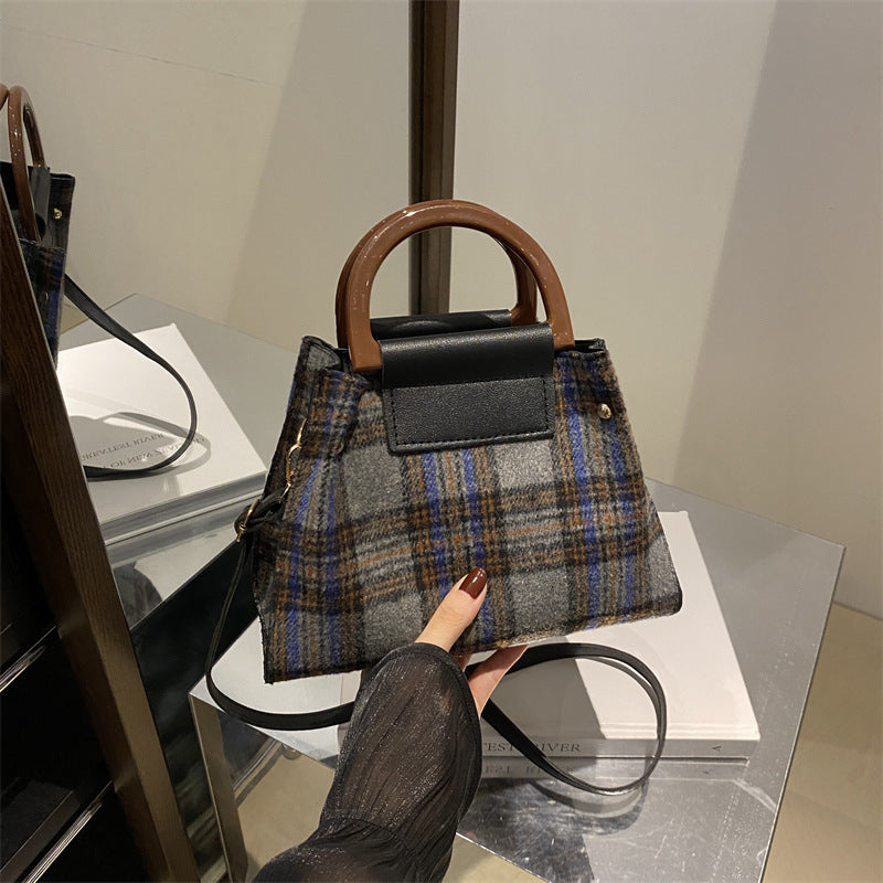 Plaid Structured Mini Handbag Kalsten