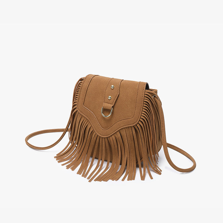 Bohemian Fringe Suede Crossbody Bag