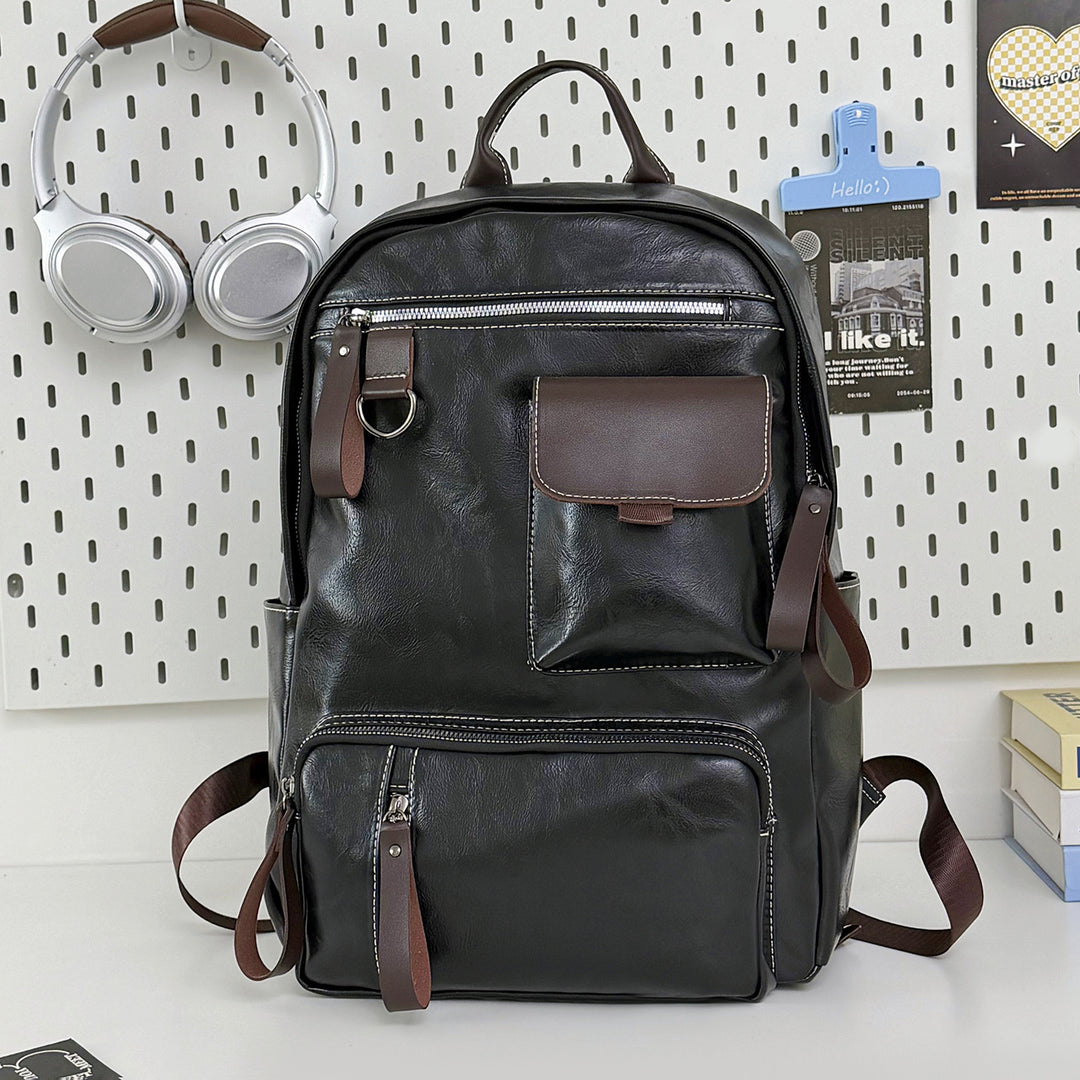 Durable Vintage Leather Backpack Kalsten