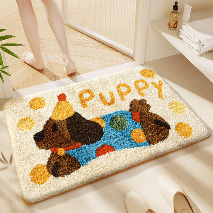 Cat-Themed Plush Bath Mat Kalsten