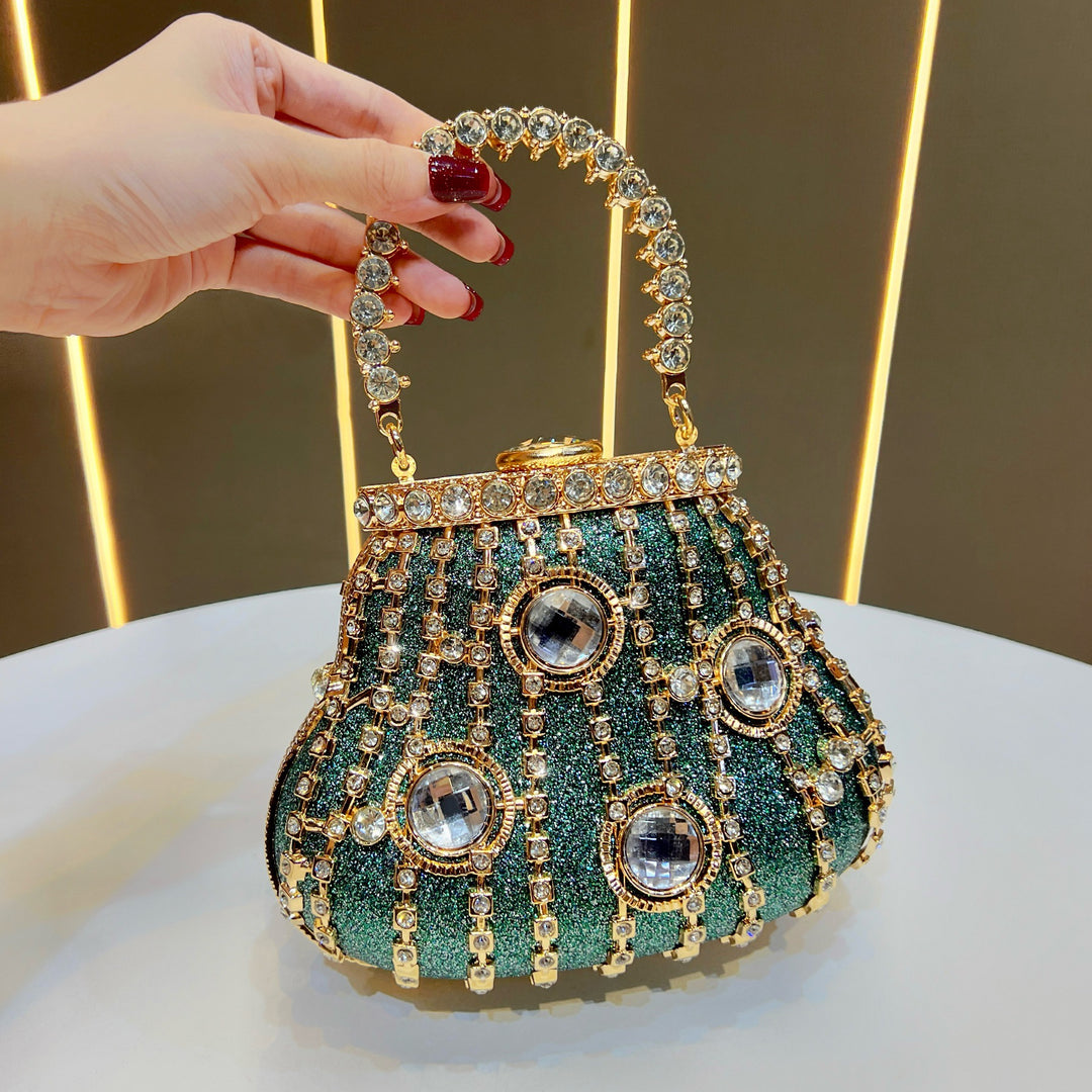 Vintage-Inspired Rhinestone Evening Handbag