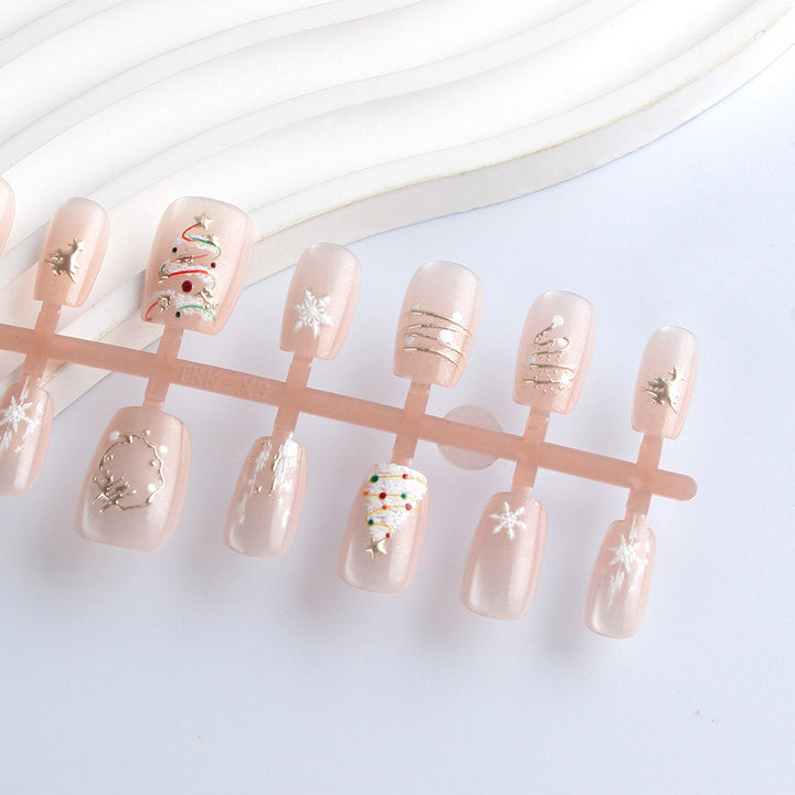 Artistic Holiday-Themed Press-On Nails Kalsten