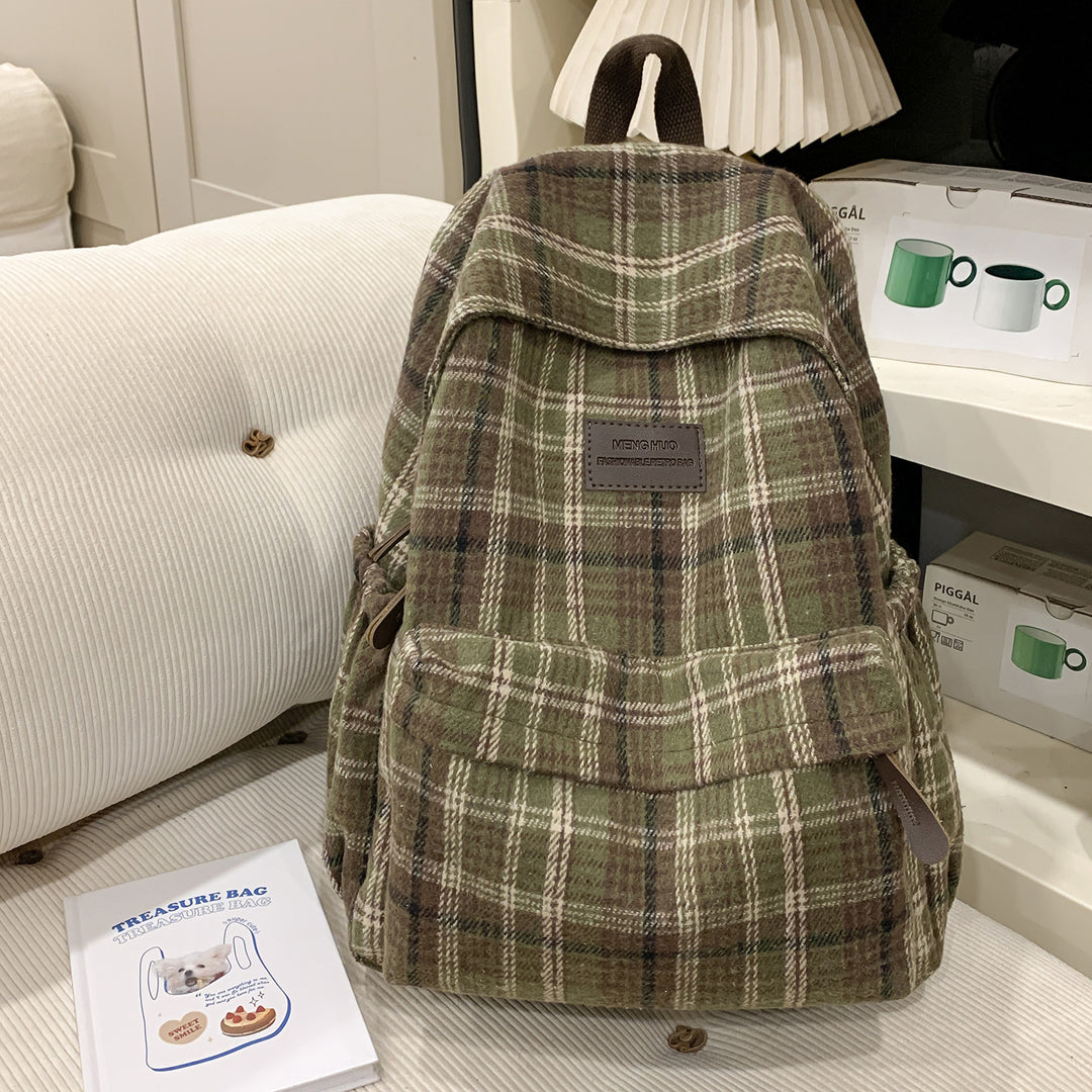 Cozy Plaid Backpack Kalsten