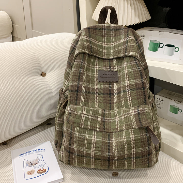 Cozy Plaid Backpack Kalsten