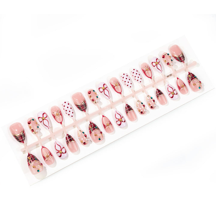 Festive Themed Luxury Press-On Nail Set Kalsten