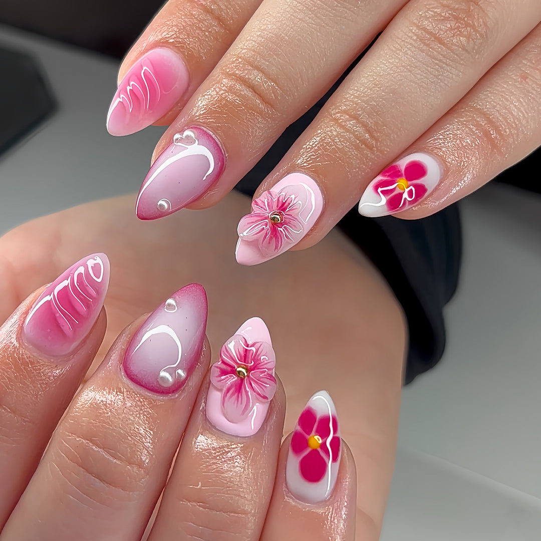 Floral Artisan Nail Enhancements Kalsten