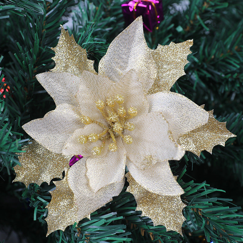 Decorative Glittered Floral Accent Brooch Kalsten