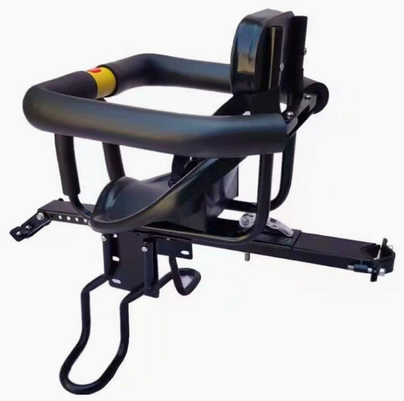 child bike seat with padded safety bar adjustable footrests and supportive reclining backrest Kalsten