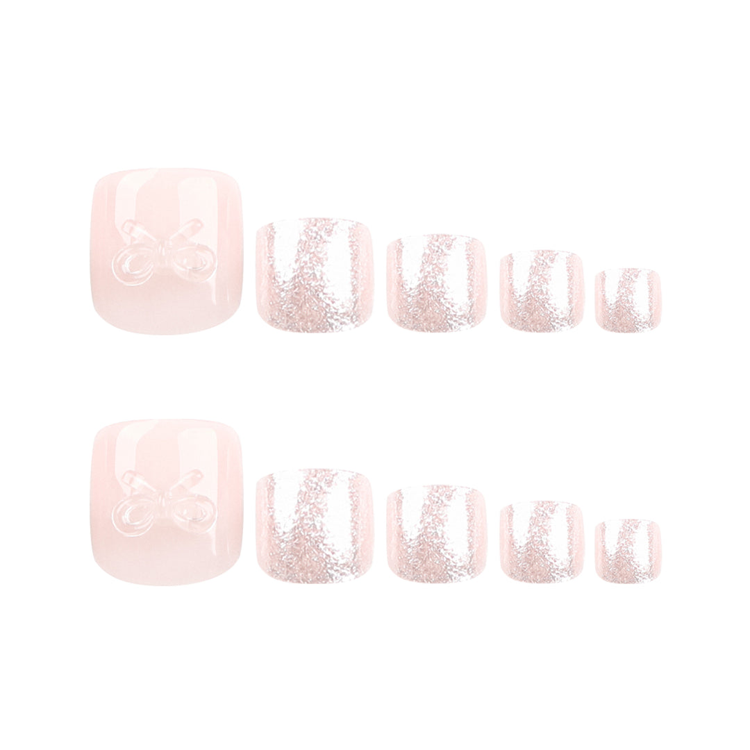 Artful toenail art with bow accents Kalsten