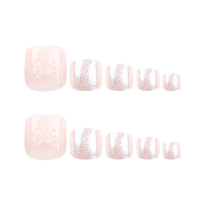 Artful toenail art with bow accents Kalsten