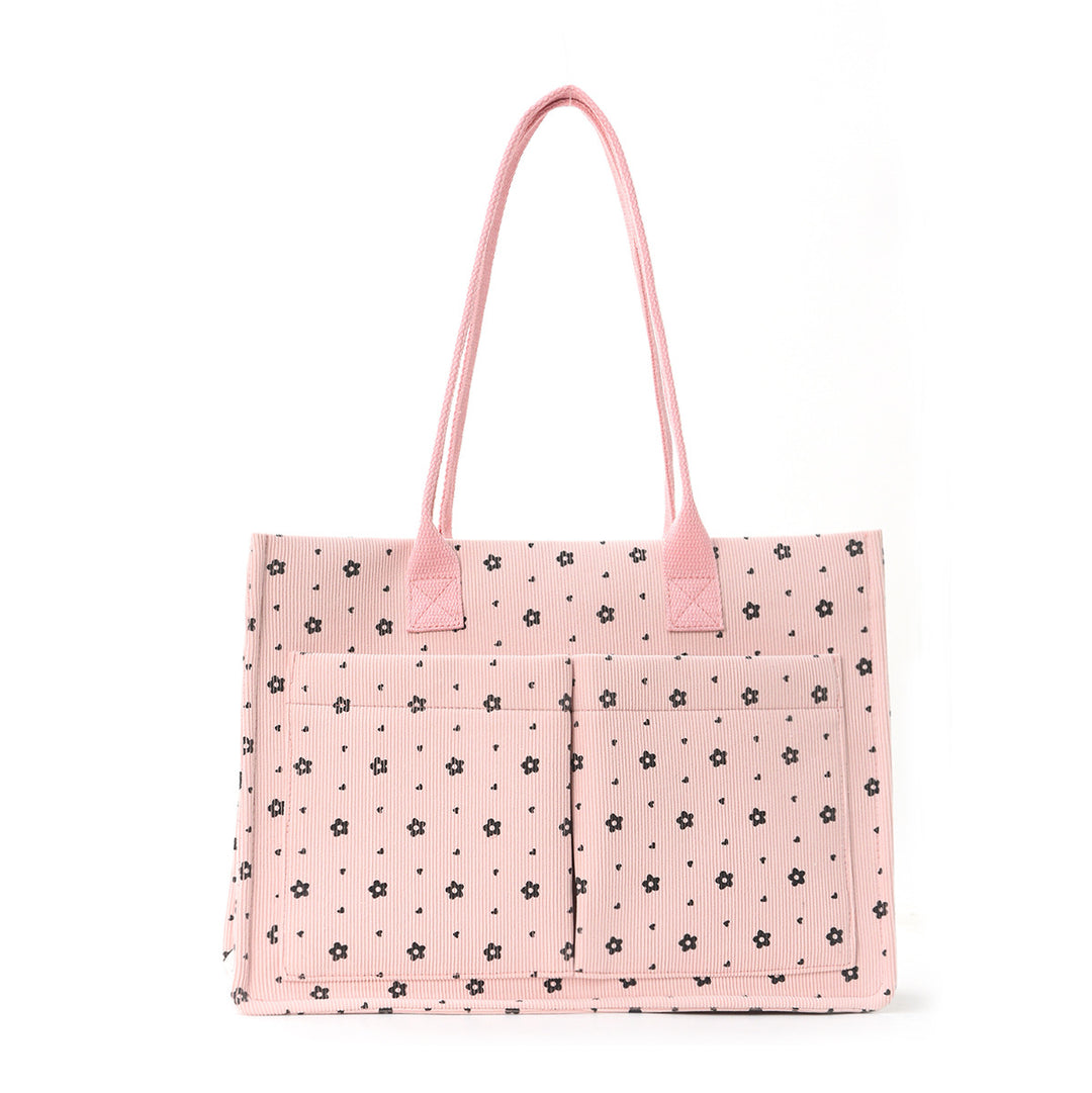 Spacious shopping and everyday bag with modern floral patterns Kalsten