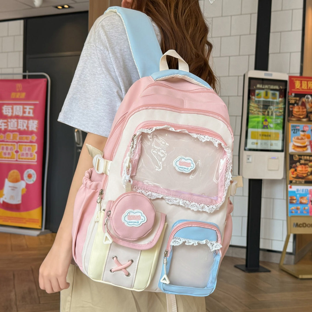 Cute Decorative Multi-Pocket Backpack Kalsten