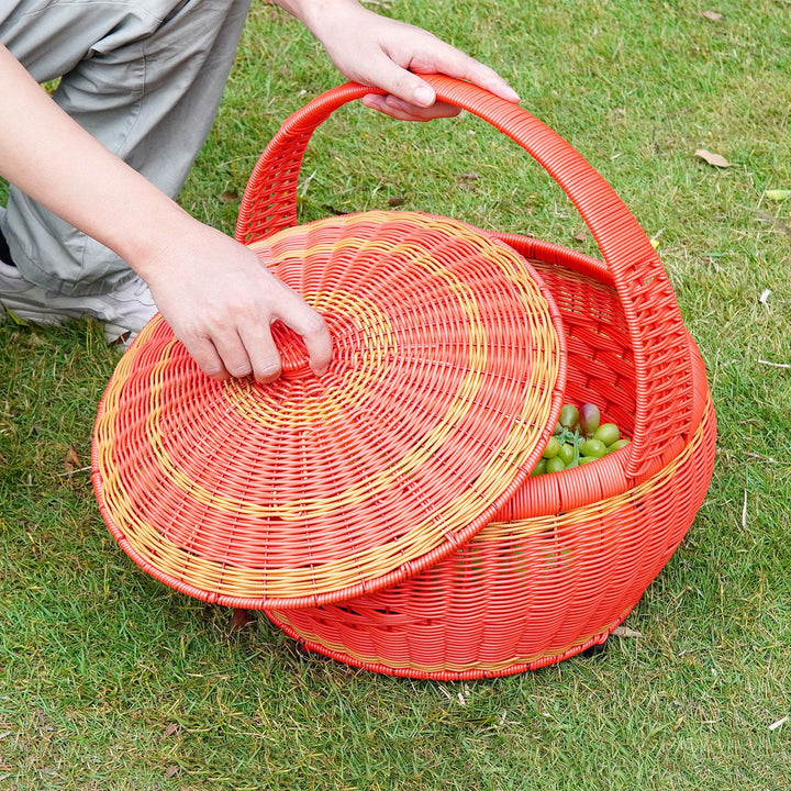 Versatile Woven Picnic Storage Basket Kalsten