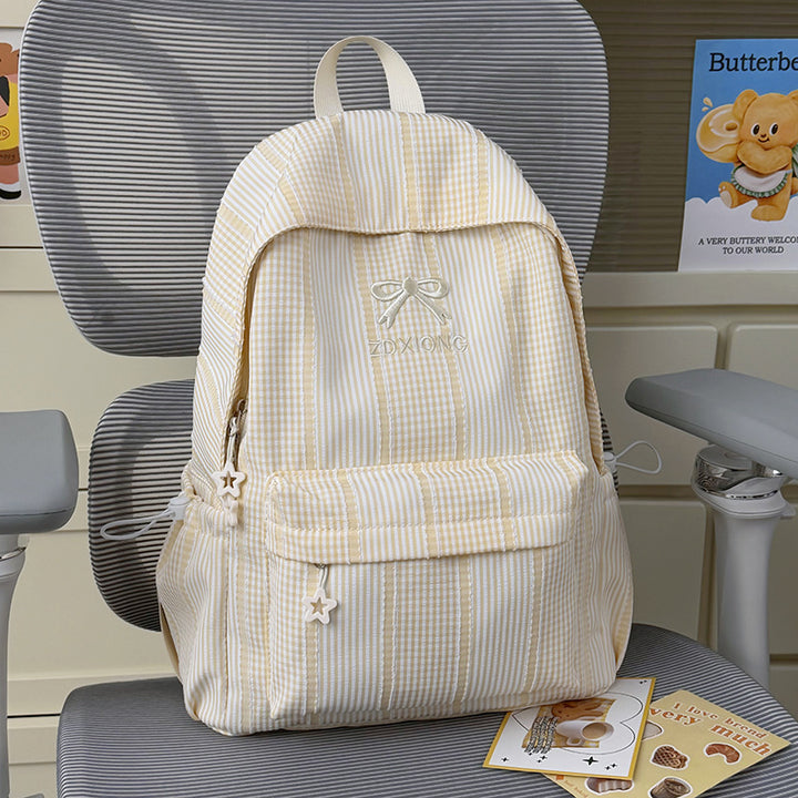 Adorable Striped Graphic Backpack Kalsten