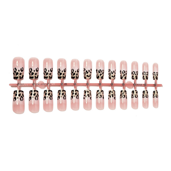 Artificial nail set in modern leopard pattern Kalsten