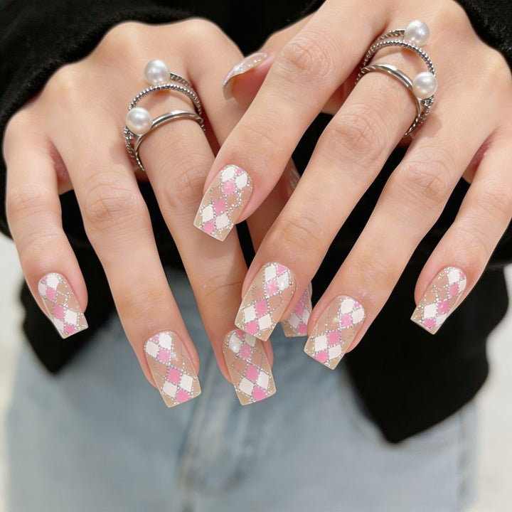 Stylish Graphic Press-On Nails