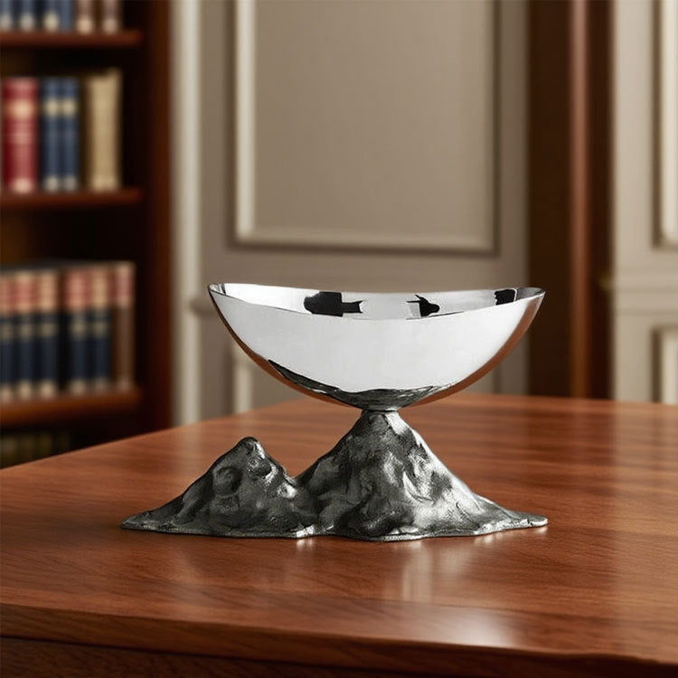 Mountain-Inspired Decorative Serving Bowl